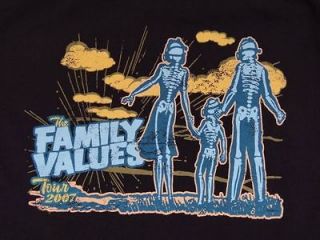 FAMILY VALUES CONCERT t shirt 2007 TOUR, KORN, EVANESCENCE XL