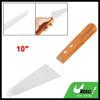 Wooden Handle Stainless Steel Tip Cake Pizza Cookie Slice Spatula Tool 