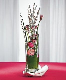 Loving Hands Heart Shaped Glass Memorial Vase
