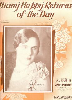 Many Happy Returns of the Day (1931)Sheet Music for Piano & Ukelele 