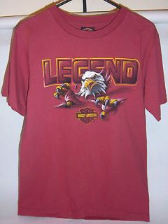 Harley Davidso​n Legend T Shirt Grand Cayman Eagle Rusty Red/Purple 