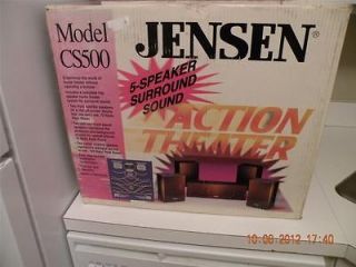 Jensen 5 Speaker Surround Sound Action Theater set model CS500 in box