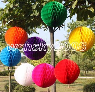 Multicolor Honeycomb Ball Paper Lanterns Wedding Birthday Party Home 