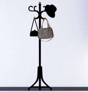 Stylish Hanger with Handbag and Hat Wall Decal Hooks SUPER SIZE WALL 