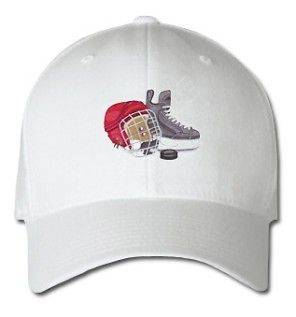   Hockey Helmet Sports Sport Design Embroidered Embroidery Hat Cap