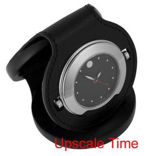 Movado Leather Case Alarm Luxury Pocket Watch 1805467