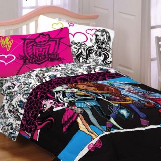 Brand New Monster High Twin or Full Comforter Sheet Set