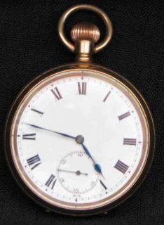 MOERIS Gold Filled Pocket WatchSWISS MADEwhite dial,Roman numeral 