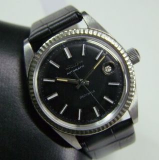 USED 70S FELCA BLACK DIAL DATE AUTOMATIC MANS