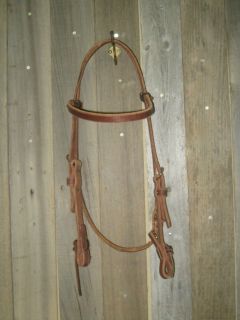 New Harness Leather Heavy Oil Headstall Horse size Stainless Steel 