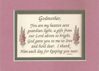   Mothers Moms GUARDIANs Gift GOD Heaven Sponsor verses poems plaques