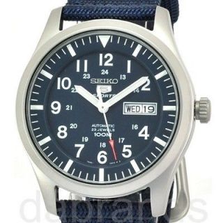 Seiko 5 Sports Military Blue Dial Automatic WR100M Watch SNZG11 
