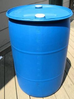 55 gallon BLUE hdpe Plastic RAIN drum barrel BioDiesel