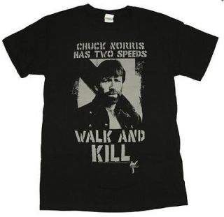 New Licensed Chuck Norris Has Two Speeds Adult Mens T Shirt S M L XL 