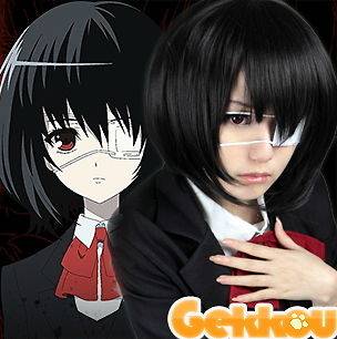 Another Mei Misaki Cosplay Wig Costume 30Cm