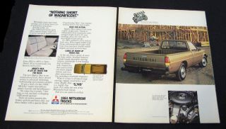 MITSUBISHI Trucks 1984 Vintage ORIGINAL Print Ad Mini Trucking Engines 