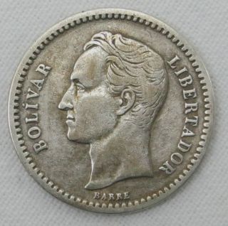 Coin of Venezuela, 1/2 Bolivar 1936, Silver, TOP High grade