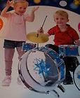  Instrument Music Rock & Roll KIDS Metal Drum Set w/stool/cymbal7PCS
