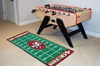   Francisco 49ers NFL 29 x 72 Football Field Runner Area Rug Floor Mat