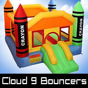 Mini Crayon Bounce House Inflatable Bouncer Moonwalk Jumper Jump 