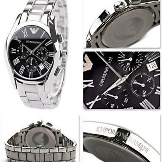   Armani Black Dial Stainless Steel Bracelet   Mens Watch AR0673