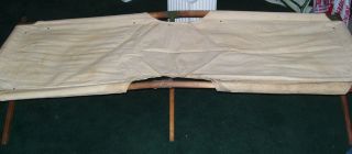 VINTAGE WWII ERA MILITARY CANVAS / WOOD COT 76x26x16 FOLD UP VG 