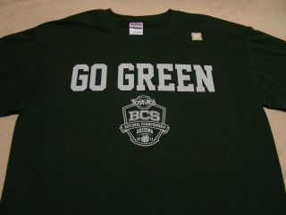 OREGON DUCKS   GO GREEN   2011 BCS CHAMPIONSHIP   T SHIRT!