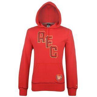 Mens Nike Arsenal AFC Hoody Hooded Top   Size S M L XL   Red