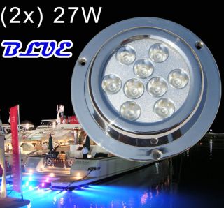 2pc) x 27W BLUE Color, Hot Sales  CREE LED Under water Boat Yacht 