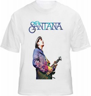 Carlos Santana T shirt Live Guitar Artwork Print Tee