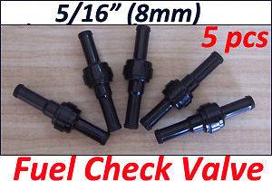 16 (8mm) 5PCS Inline Check Valve Fuel Diesel Gas Liquid One Way Non 