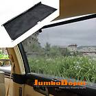 BLACK AUTO ROLLABLE FRONT UPHOLSTERY SHADE WINDOW SUN VISOR WINDSHIELD 