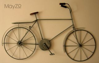 Large Charcoal Grey Gents Bike Hanging Wall Mounted Art Metal Picture 