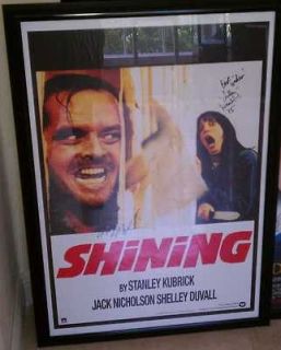 JACK NICHOLSON SHELLEY DUVALL SIGNED AUTOGRAPHED SHINING MOVIE POSTER 