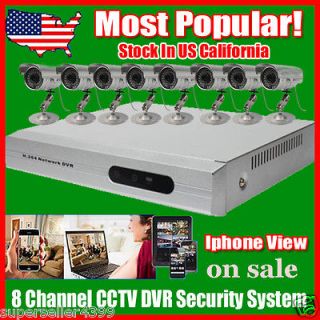 CH H.264 Network Mobile CCTV Security DVR Outdoor IR CMOS Camera 