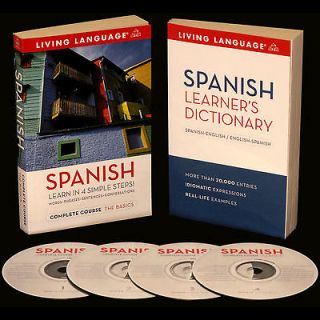   How To Speak SPANISH Living Language 4 Audio CDs Workbook & Dictionary