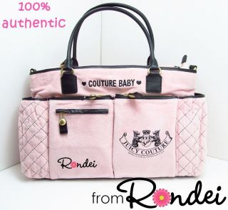   Juicy Couture PINK Old School Scottie Crest Baby Diaper Bag Tote z552
