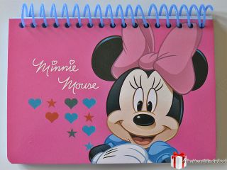 Disney Minnie Mouse Pink Spiral Autograph Book   New Free Shipping Mv3