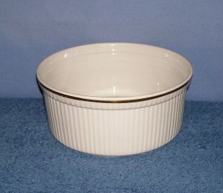 Apilco Casserole/Baki​ng Dish   French White With Gold Trim
