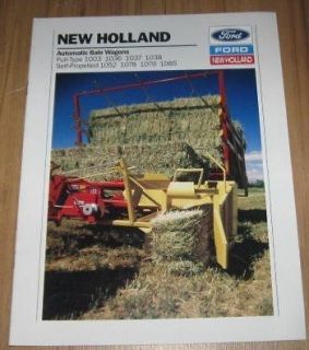 New Holland 1003 1036   1038 and 1052  1085 Automatic Bale Wagon Sales 