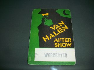 Van Halen Boston Worcester Backstage Pass Sticker 1984 Tour Eddie 