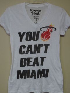 NBA White Miami Heat ( You Cant Beat Miami ) Vintage T shirt