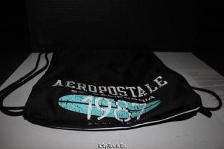 Aeropostale Aero Black SoCal Drawstring Bag   NEW