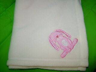 Pottery Barn Kids Outlet Cream Pink Bunny Baby recieving crib infant 