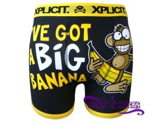 Mens Black Xplicit I`ve Got A Big Banana Funny Boxer Shorts
