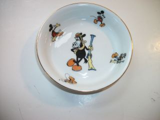 1930s Walt E Disney Bavaria Bowl Dish Pie Eyed Mickey Mouse & Horace 