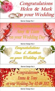 Luxury Personalised Wedding/Engage​ment Banners 48x12