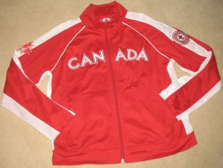Roots Canada 2004 Summer Olympics Red Track Jacket Womens Size XL 