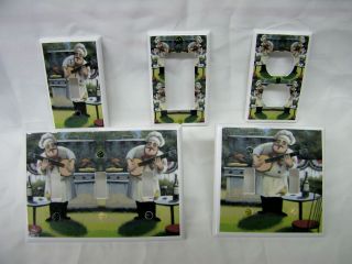   Singing Chef Barbecue & Banjo Light Switch Cover Plate Outlet or GFI