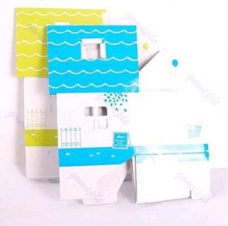   House typeFold​ing Tissue Roll Paper Case Box Cover Holder Gift